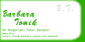 barbara tomik business card